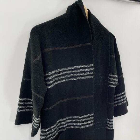 Lovestitch × Evereve Kristen Stripe Black Blanket Cardigan Size Small - Picture 4 of 10